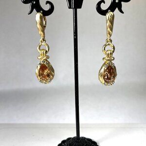 Women's Fashion Golden with Citrine Gemstone E